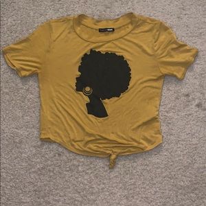 mustard color crop top